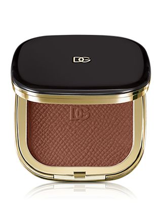 Dolce & Gabbana Face & Eyes Match Lasting Bronzer & Eyeshadow Powder In Deep - Warm Toned Red Brown