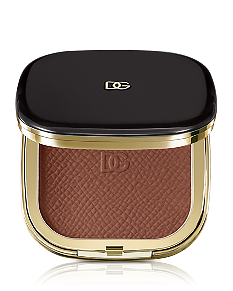 Dolce & Gabbana Face & Eyes Match Lasting Bronzer & Eyeshadow Powder In Deep - Warm Toned Red Brown