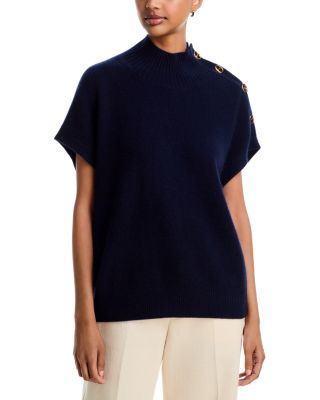 Button Mockneck Cashmere Sweater - Exclusive