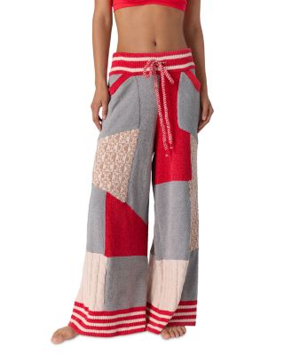 Snow Much Fun Patchwork Drawstring Lounge Pants