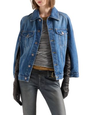 Cotton Denim Cape Jacket 