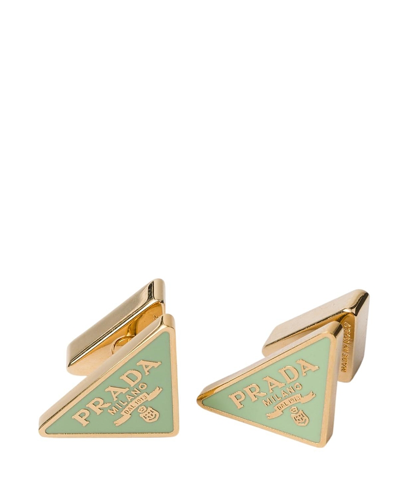 Prada Enameled Metal Earrings · OS