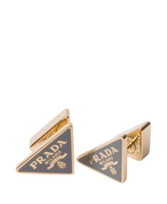Prada Enameled Metal Earrings