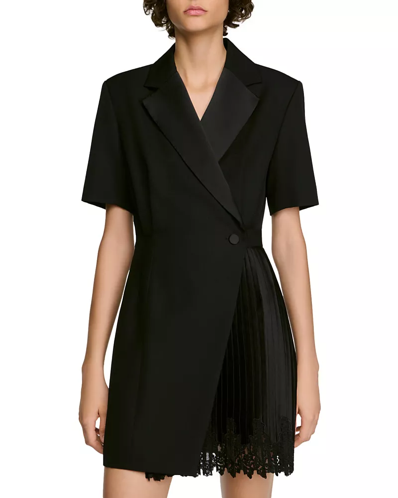 Sandro Baccarat Tailored Wrap Dress
