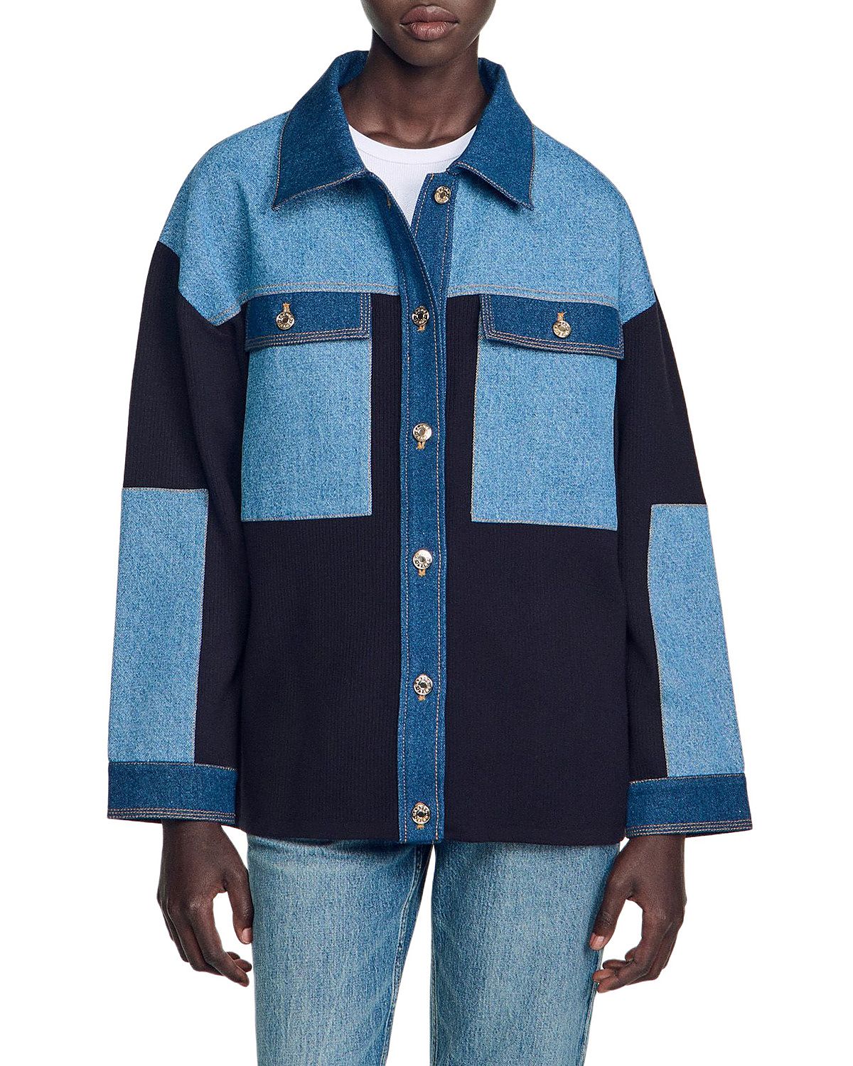 Sandro Celia Denim Mix Over