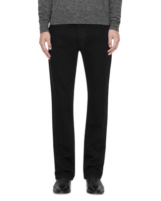 Cotton Blend Regular Bootcut Fit Jeans in Black