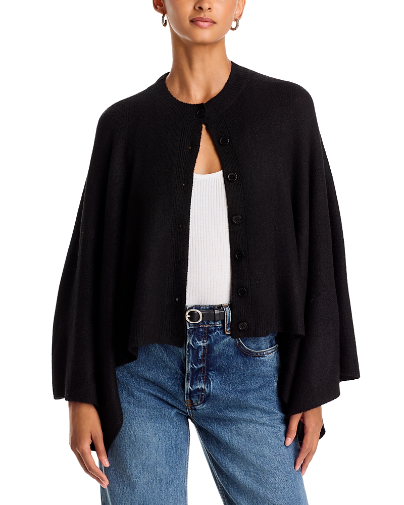 Aqua Cape Sleeve Crewneck Cardigan - Exclusive