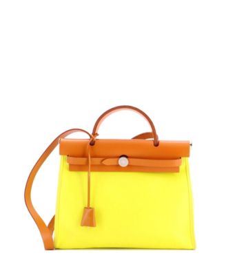 Herbag Zip Berline Canvas & Leather Top Handle Bag