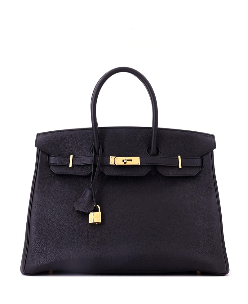 Pre-Owned HERMES Birkin 35 Handbag Black Togo with Gold Hardware