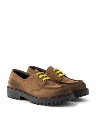  Men's Waxed Suede Lace-Up Shoes