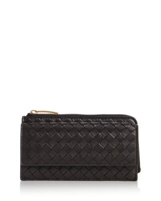 Intrecciato Leather Zip Wallet