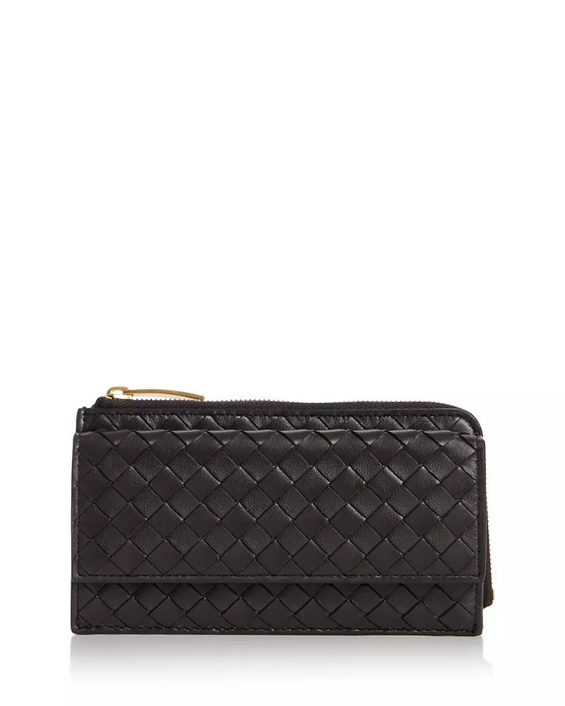 Bottega Veneta Intrecciato Leather Zip Wallet
