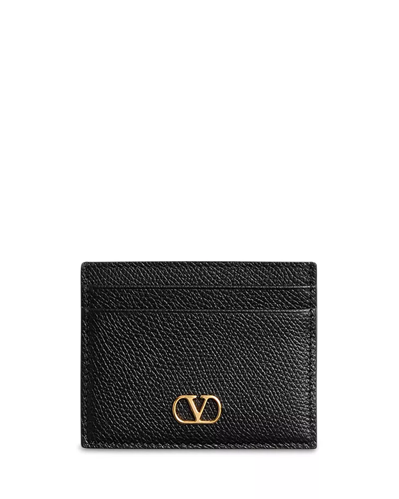 Valentino Garavani VLogo Grained Leather Card Case