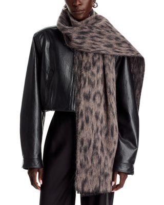 Animal Jacquard Wool & Alpaca Blend Scarf