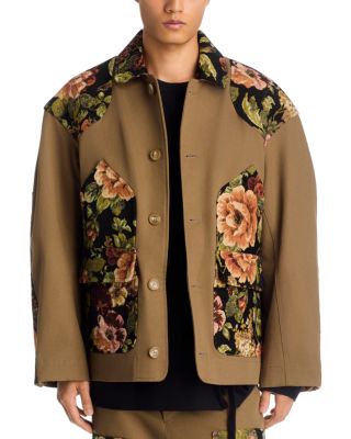 Cotton Relaxed Embroidered Rose Jacket