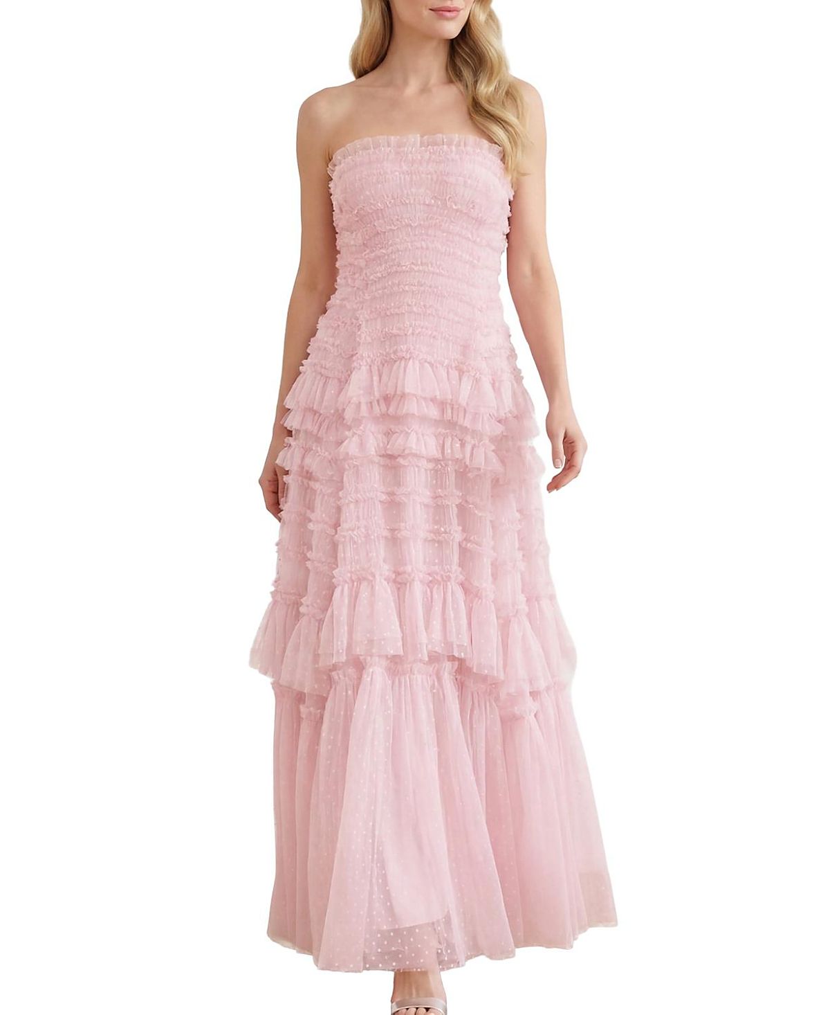 Needle & Thread Valentine Ruffle Strapless Gown