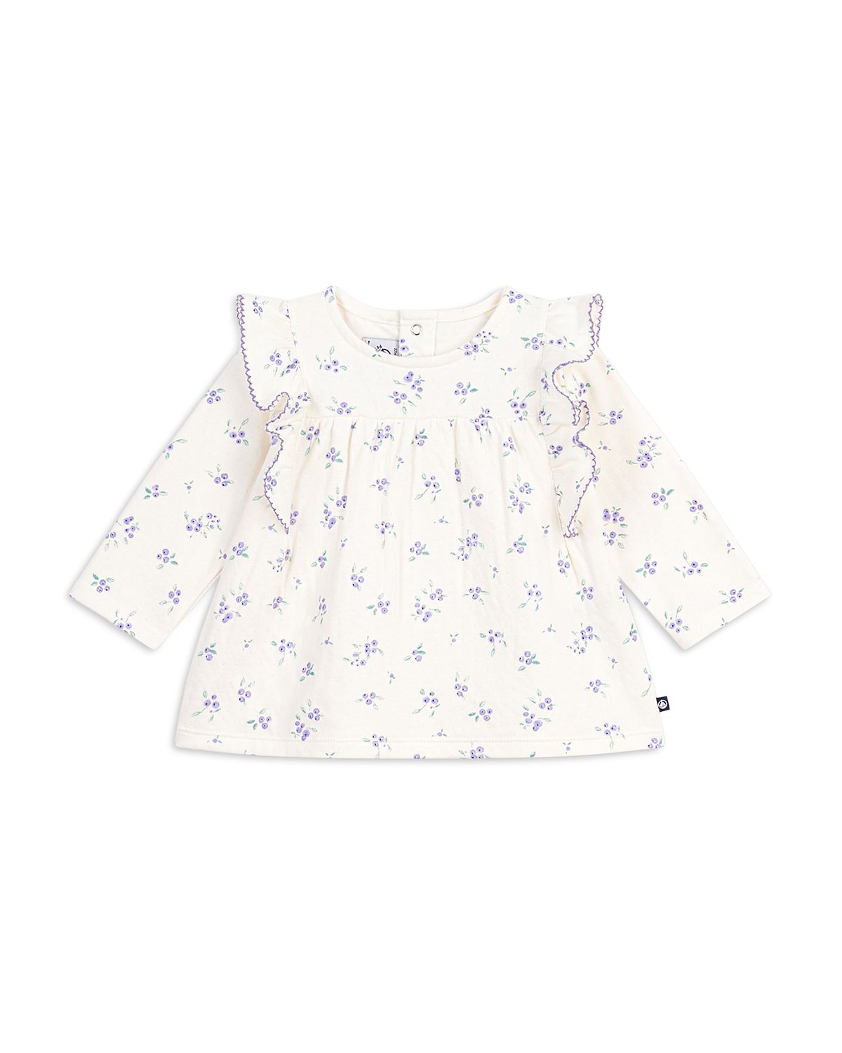 Petit Bateau Girls' Ruffled Printed Blouse - Baby