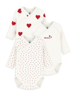 Girls' Crossover Bodysuits, 3 Pack - Baby