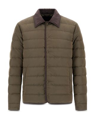 Faux Suede Collar Nylon Jacket