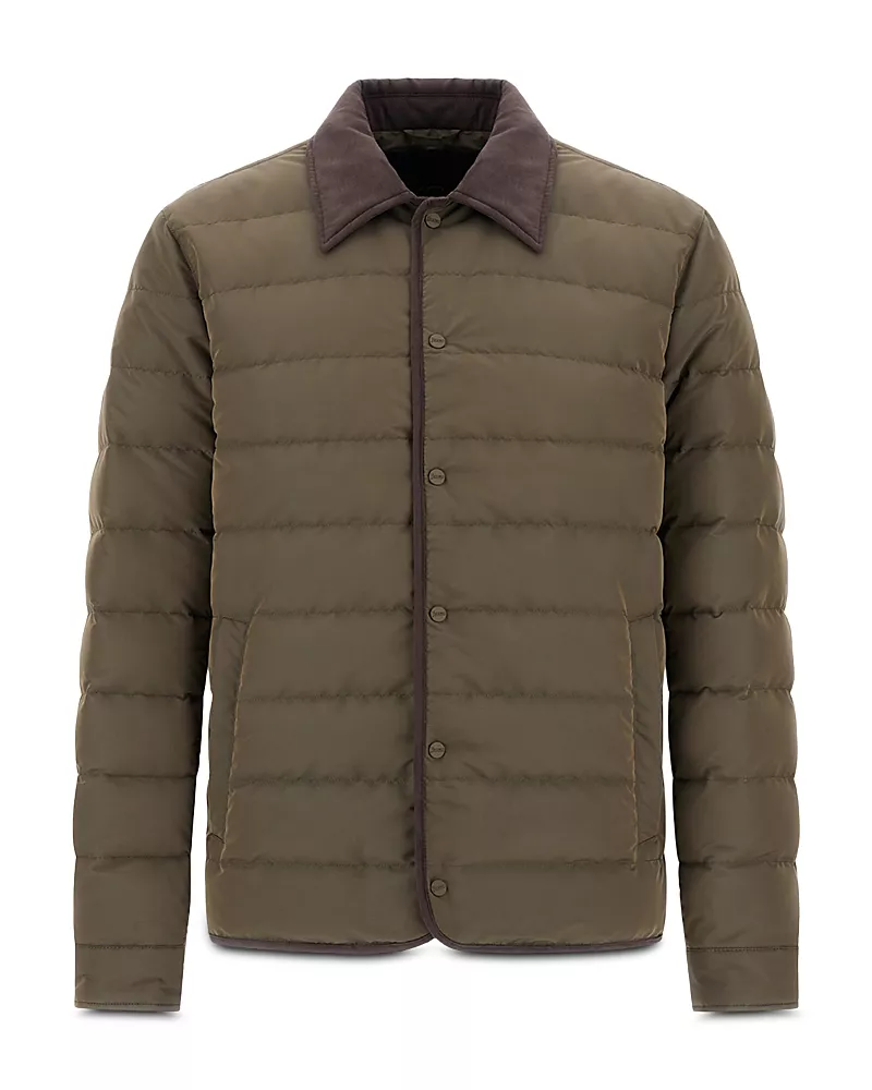 Herno Faux Suede Collar Nylon Jacket