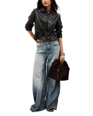 Manita Leather Drawstring Jacket - thumbnail 2
