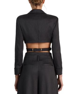 Leone Wool Stretch Wrap Blazer - thumbnail 3