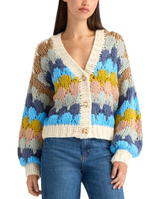 V Neck Chunky Knit Cardigan