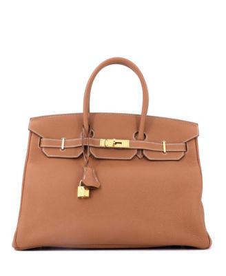 Birkin 35 Togo Leather Gold Tone Hardware Satchel
