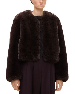 Cropped Faux Fur Jacket