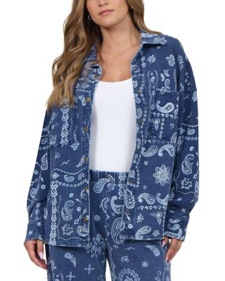 Bandana Print French Terry Shirt