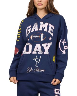 Vintage Havana Game Day Printed Fleece Hoodie