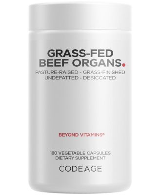 Beef Organs, Grass-Fed, Freeze-Dried, Non-Defatted, Desiccated Glandular Supplement