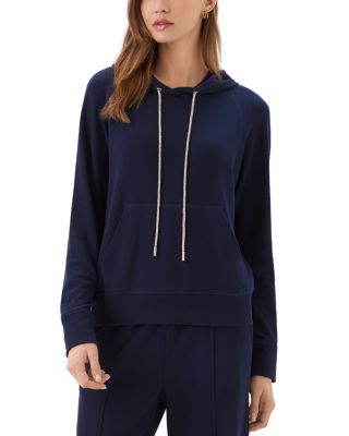 Rhinestone Drawstring Hoodie Sweatshirt