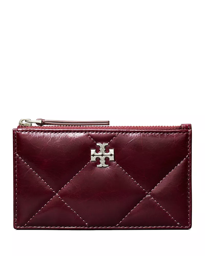 Tory Burch Kira Quilted Distressed Leather Card Case