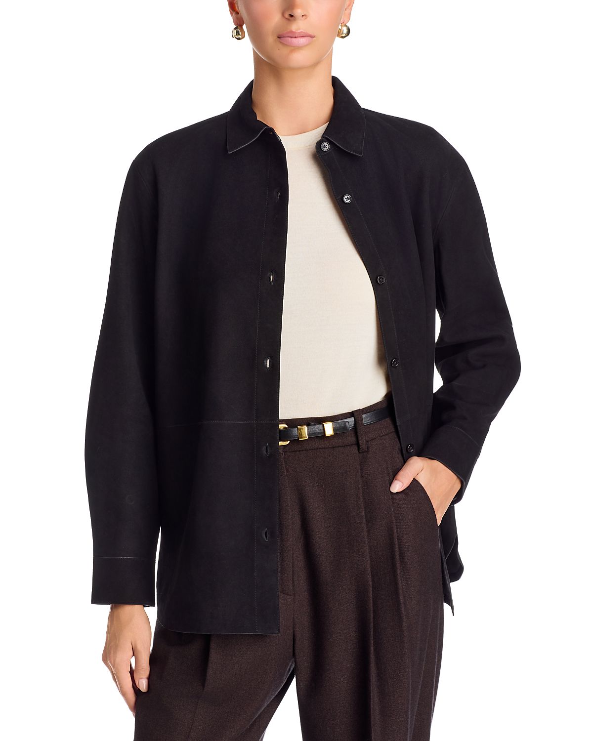 Theory Suede Shirt Jacket