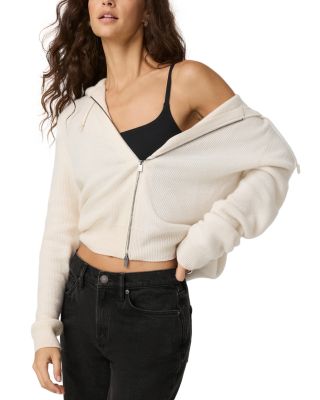 Vuori Emilie Cashmere Zippered Hoodie In Neutral