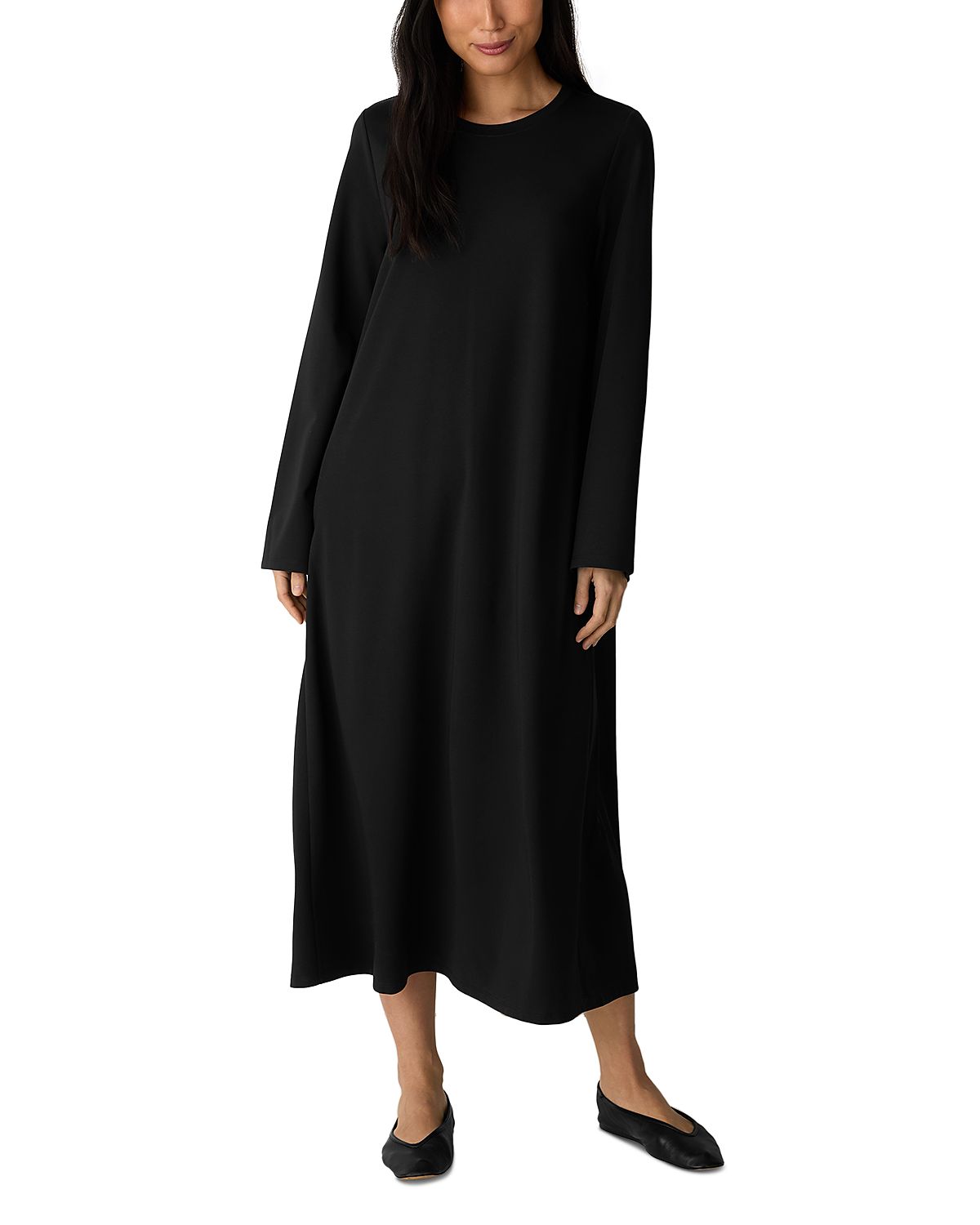 Eileen Fisher Extra Fine Ponte Crewneck Maxi Dress