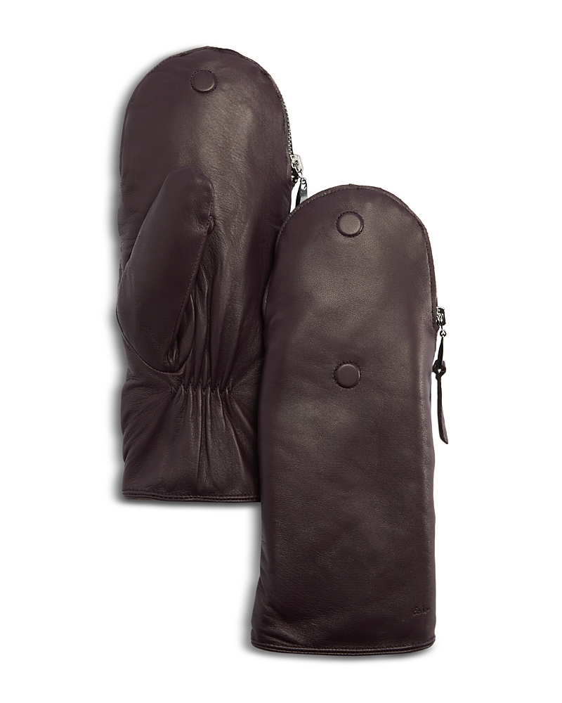Echo Zip Top Faux Fur Mittens In Brown