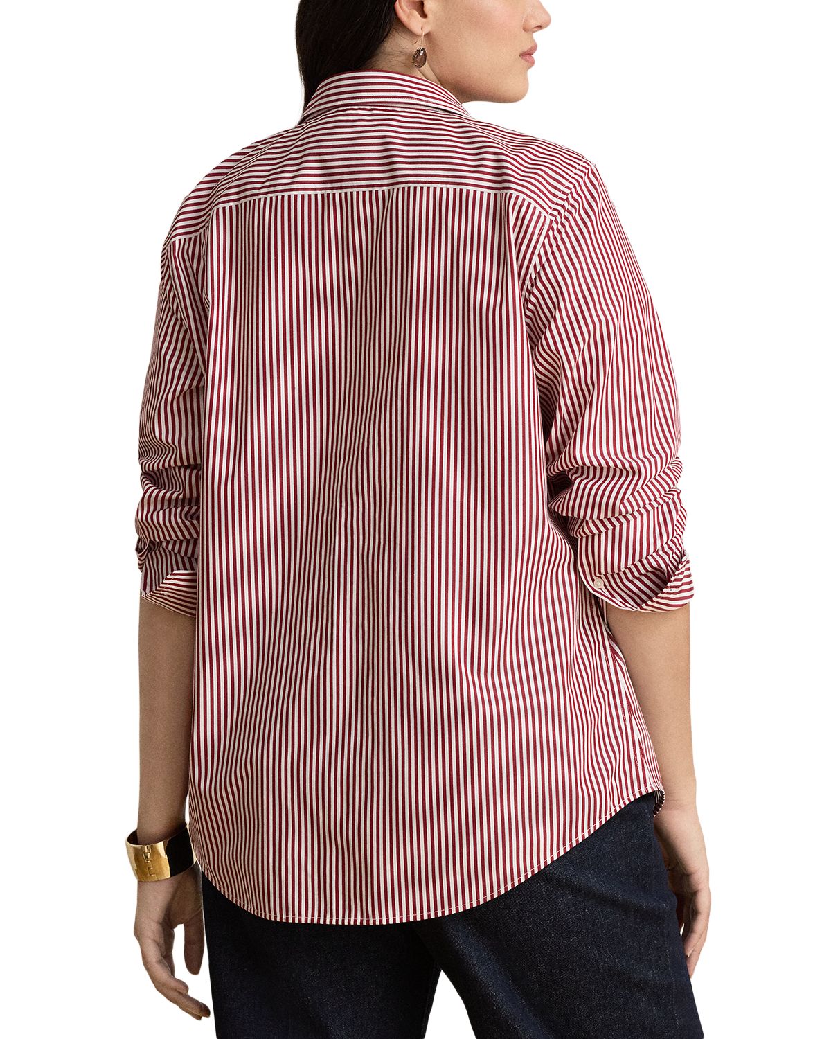 Cotton Classic Fit Striped Broadcloth Shirt thumbnail 6