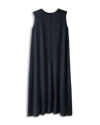 Silk Jacquard Round Neck Maxi Dress - thumbnail 5