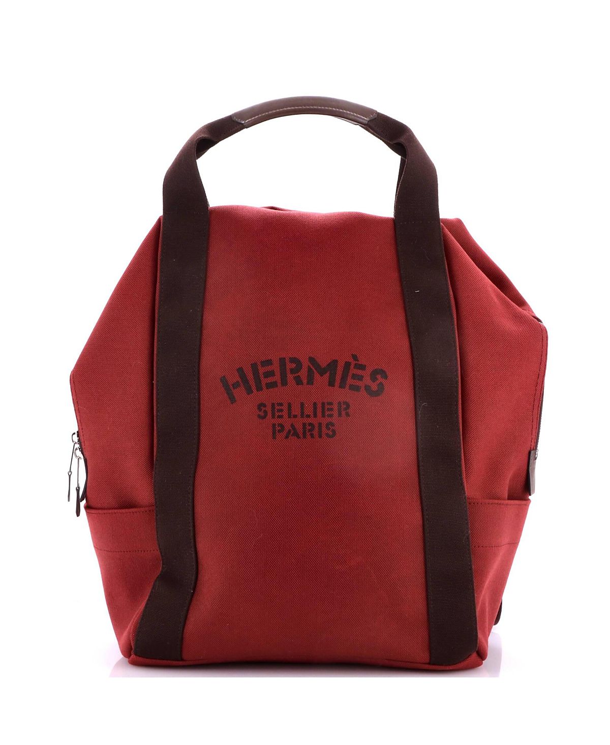 Pre-Owned HERMES Groom Backpack Printed Canvas