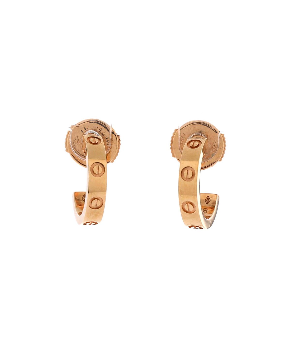 Pre-Owned Cartier Small Love Hoop Earrings 18K Rose Gold