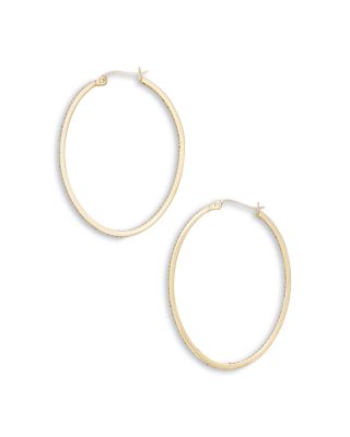 Khatia Pav&eacute; Hoop Earrings, 2.1" diameter