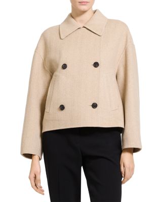Double Breasted Wool & Cashmere Peacoat