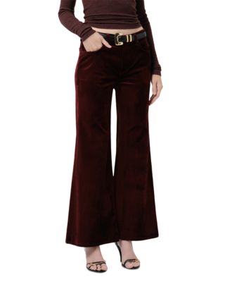 Kimberly Velvet 70's High Rise Flared Jeans in Chambord