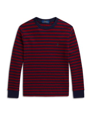 Boys' Striped Waffle Knit Cotton Tee - Little Kid, Big Kid