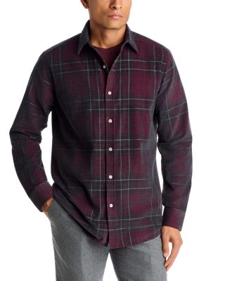 Corduroy Plaid Cotton Button Down Shirt - Exclusive