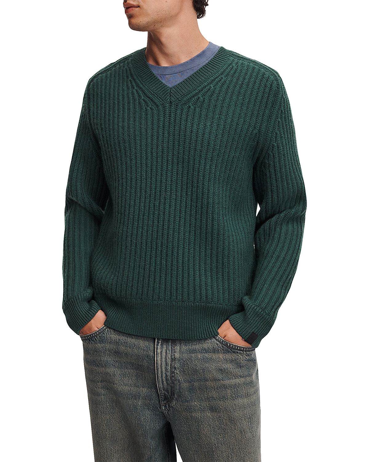 rag & bone Theo Wool & Cashmere Knit Stripe Sweater