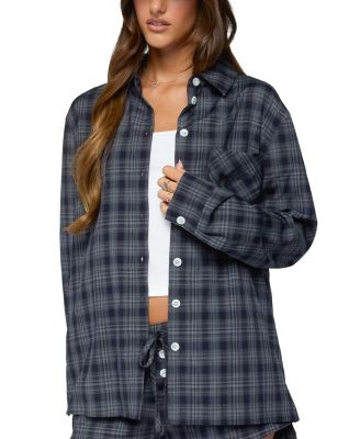 Alessa Plaid Button Up Long Sleeve Top