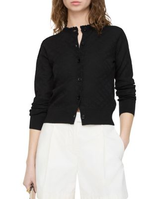  Check Wool Silk Cardigan